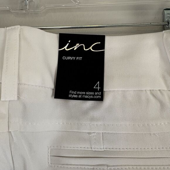 INC International Concepts White Carpi Jeans Women's 4 Curvy Fit Zipper pockets - Picture 5 of 10